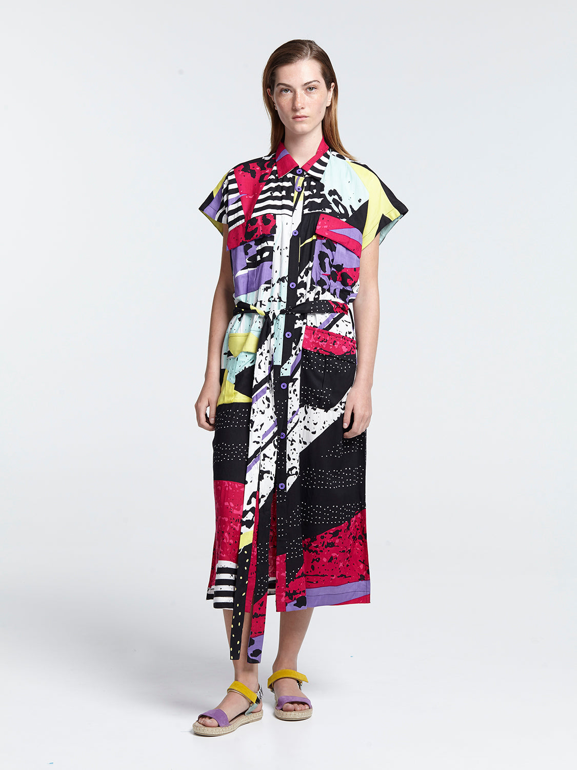 ZIGGY sleeveless safari dress