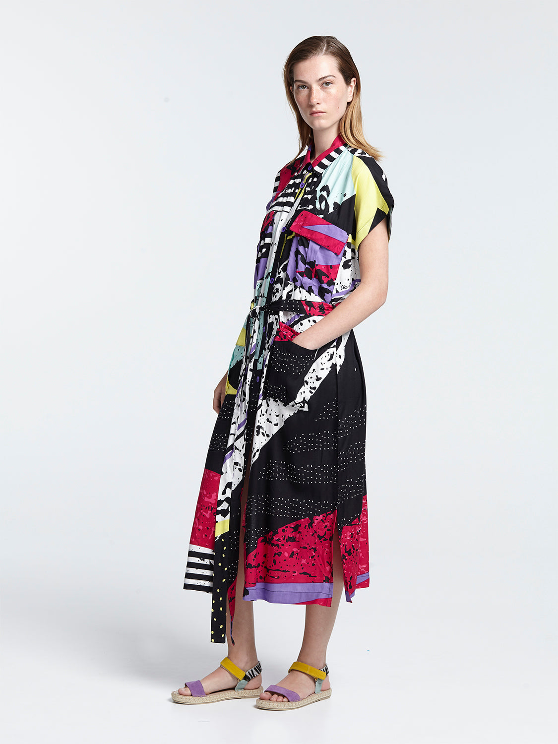 ZIGGY sleeveless safari dress