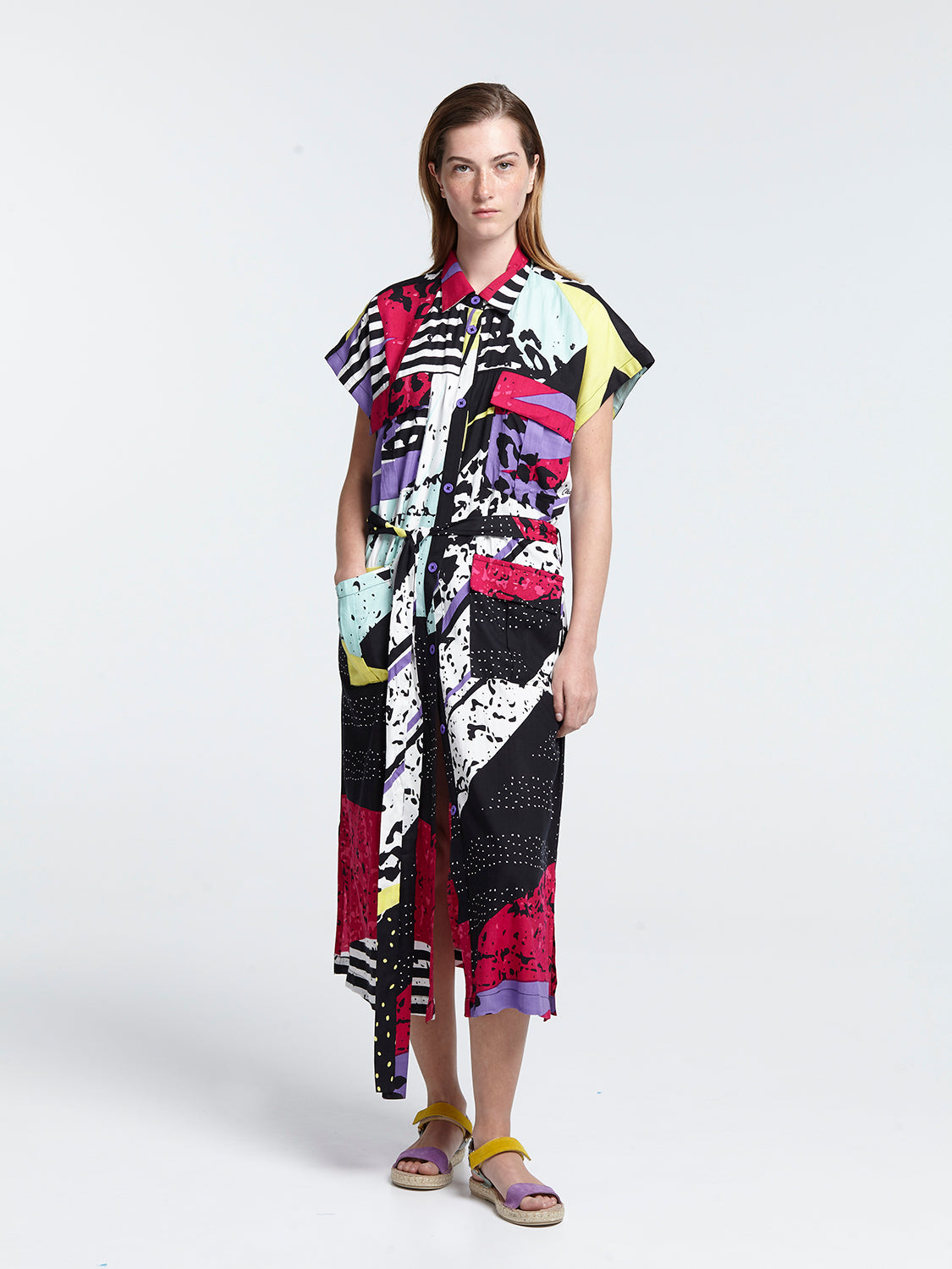 ZIGGY sleeveless safari dress