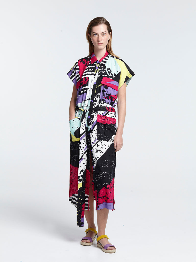 ZIGGY sleeveless safari dress