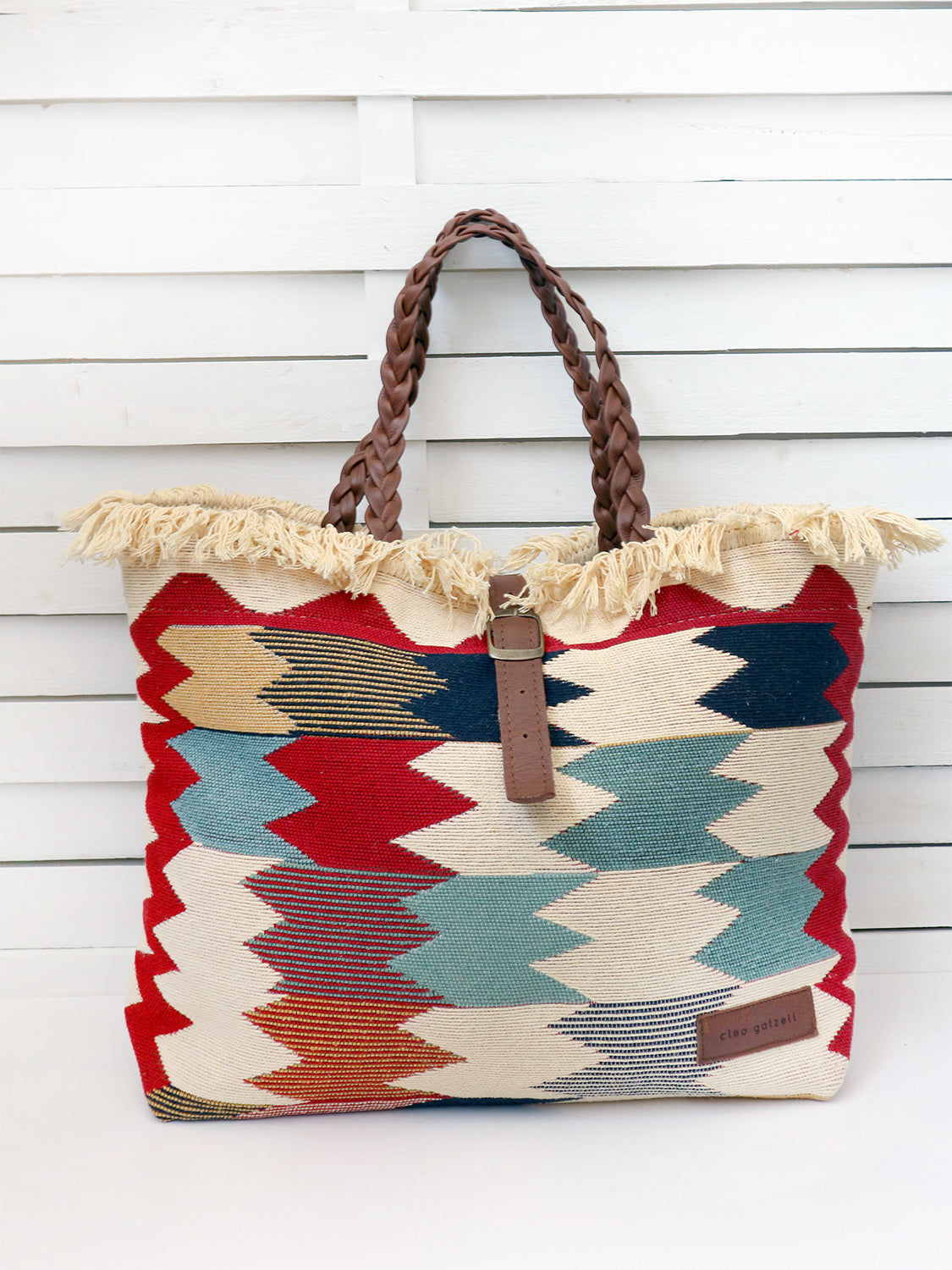 CARAVAN - TETRIS shoulder bag- ecru