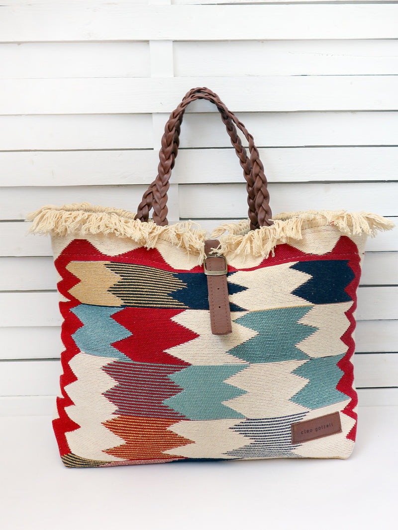 CARAVAN - TETRIS shoulder bag- ecru