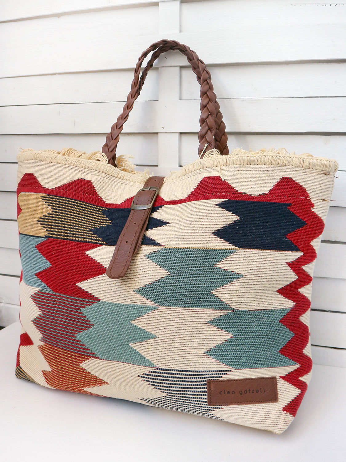 CARAVAN - TETRIS shoulder bag- ecru
