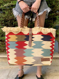 CARAVAN - TETRIS shoulder bag- ecru