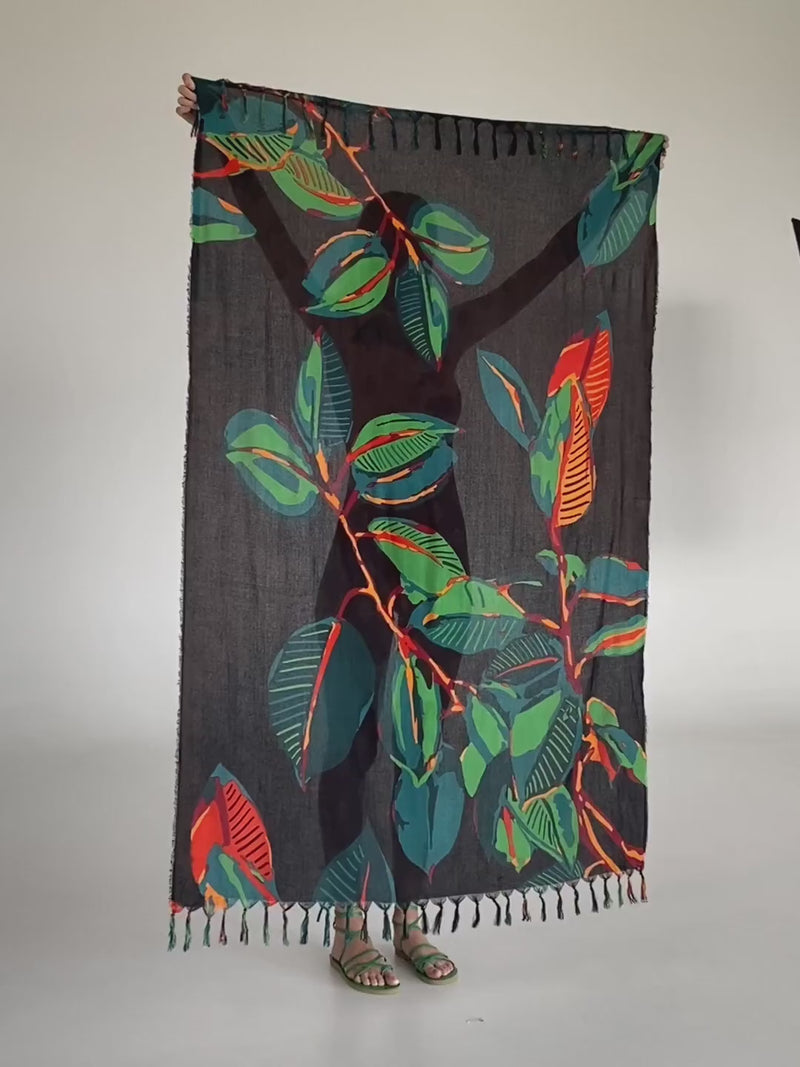 FICUS BLACK pareo sarong