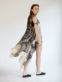 FISHNET MANDALA pareo vest