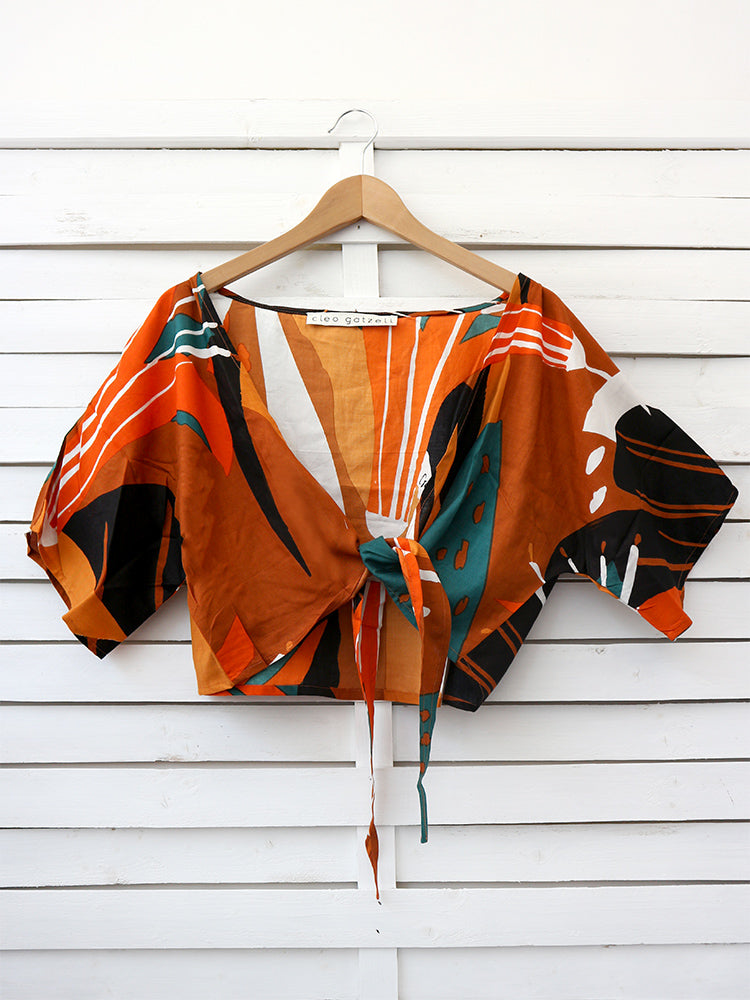 LILIUM tie front top