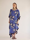 SUMMER BLOSSOM BLUE maxi caftan