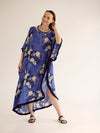 SUMMER BLOSSOM BLUE maxi caftan