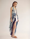 PORCELAIN BLUES pareo vest