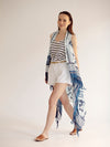 PORCELAIN BLUES pareo vest