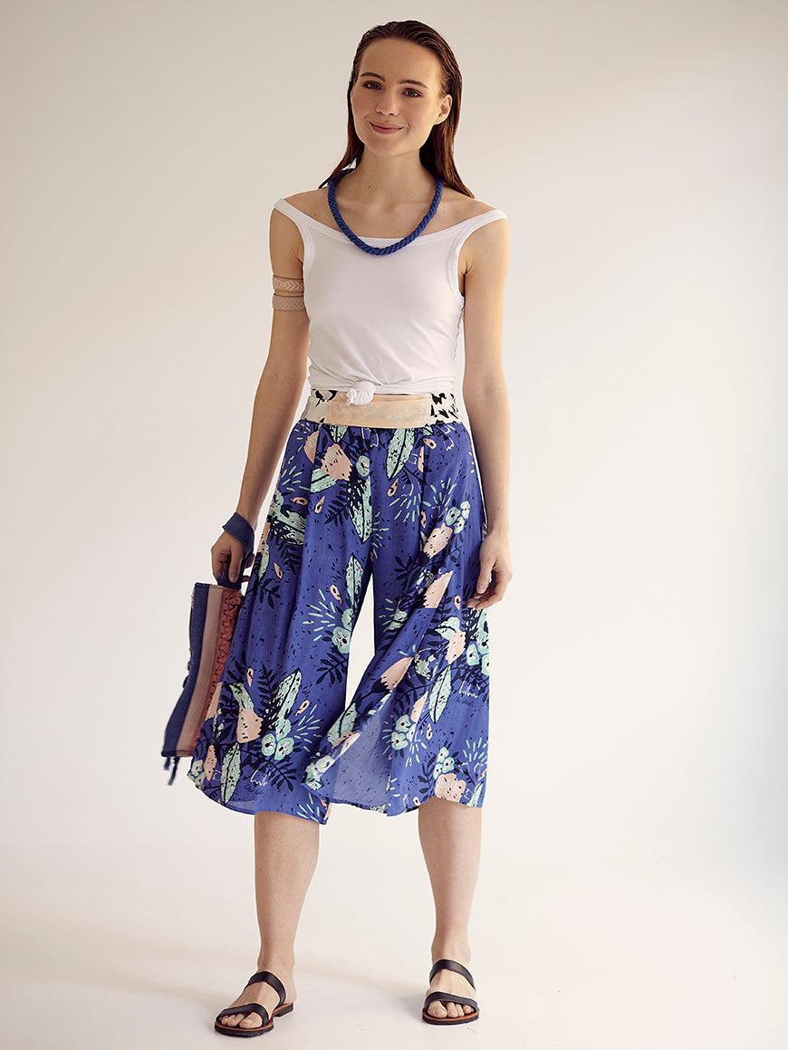 SUMMER BLOSSOM cropped pants