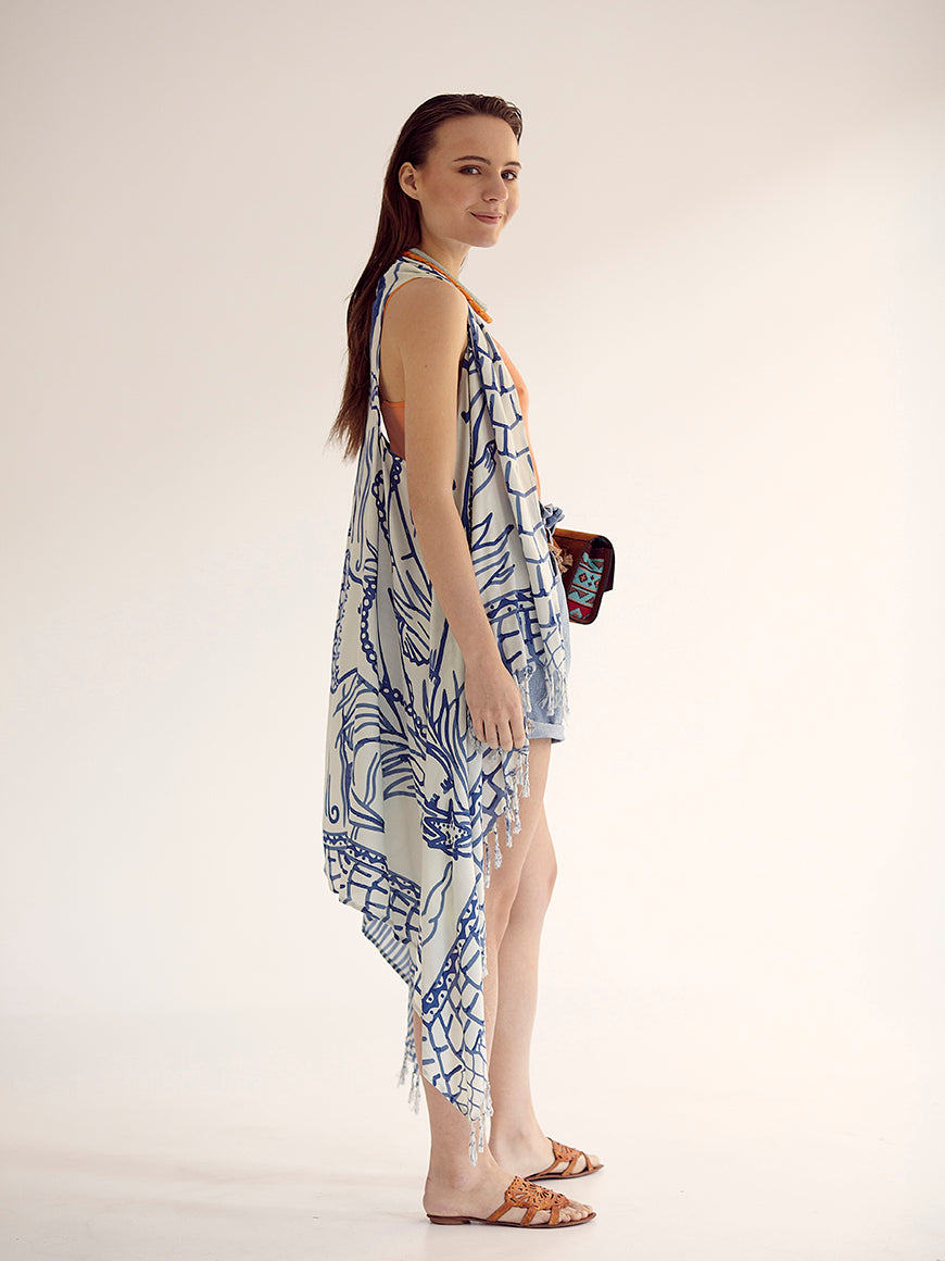 HELLO SAILOR pareo vest