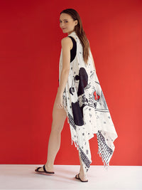 MACHO MAN WHITE pareo vest