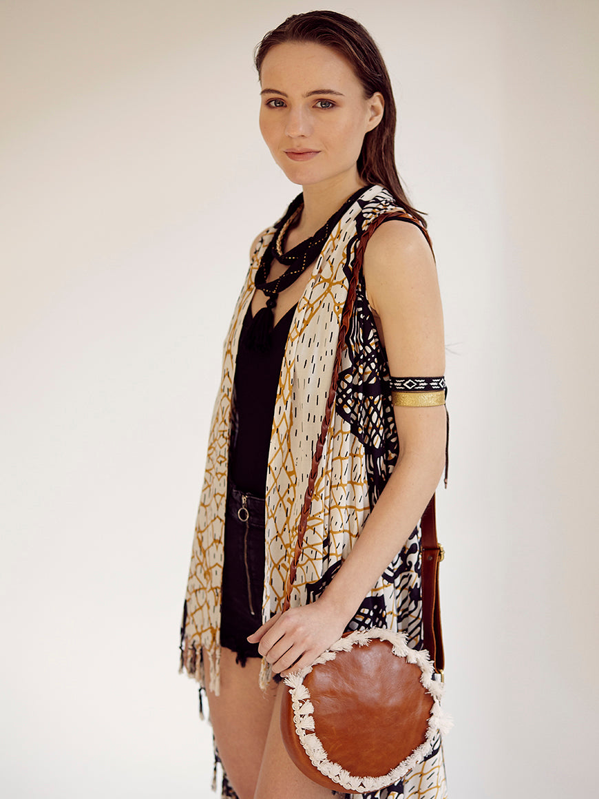 FISHNET MANDALA pareo vest